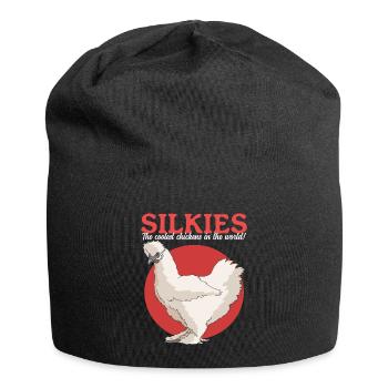 Silk Chicken Silkie Chicken Silk Chickens Cadeau - Bonnet en jersey - noir - Devant
