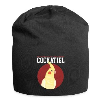 Parakeet Dad | Bird Bird Owner Gift - Jersey Beanie - black - Front