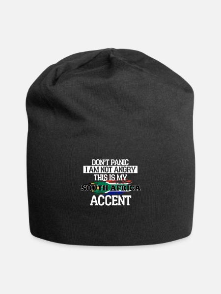Südafrika - Jersey-Beanie - Schwarz