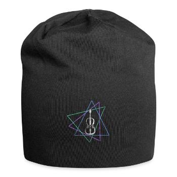 Geige - Jersey-Beanie - Schwarz - Vorne