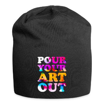 Peintre Toile Liquide Peinture Art Peinture - Bonnet en jersey - noir - Devant