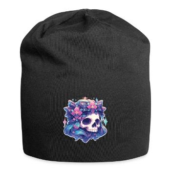 Totenkopf - Jersey-Beanie - Schwarz - Vorne