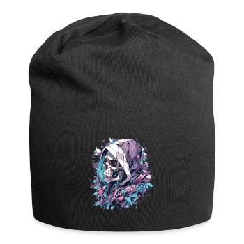Totenkopf - Jersey-Beanie - Schwarz - Vorne