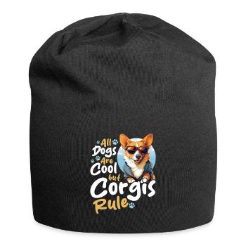 Pembroke Welsh Corgi - Tous les chiens sont cool - Bonnet en jersey - noir - Devant