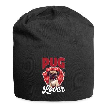 Pug Dog Breed Pet - Pug lover - Jersey-Beanie - Schwarz - Vorne