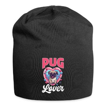 Pug Dog Breed Pet - Pug lover - Jersey-Beanie - Schwarz - Vorne