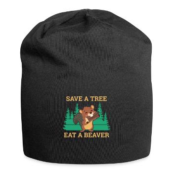 Save A Tree Eat A Beaver Beaver Rodent - Jersey Beanie - black - Front