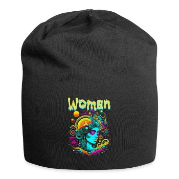 woman - Bonnet en jersey - noir - Devant