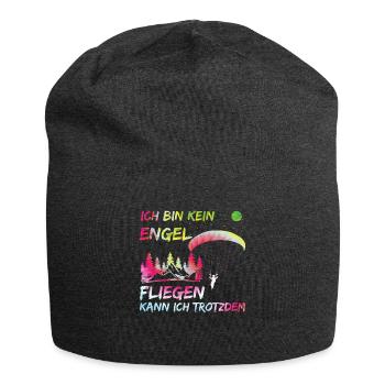 Paragliding Frauen Bin kein Engel Fliegen kann Ich - Jersey-Beanie - Anthrazit - Vorne