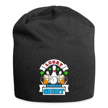 Bowlingspieler Lucky Bowling Shirt Biertrinker - Jersey-Beanie - Schwarz - Vorne