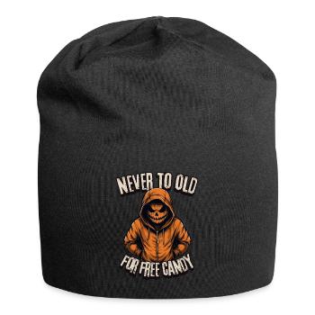 Creepy pumpkin head with hoodie Trick or Treat - Jersey Beanie - black - Front