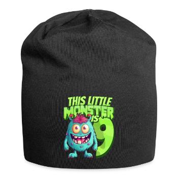 Ce petit monstre a 9 - neuf ans - 9. - Bonnet en jersey - noir - Devant