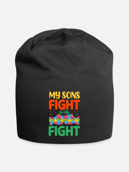 Autismus Autist - Jersey-Beanie - Schwarz