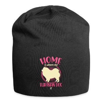Eurasier is my home Eurasian Spitz - Jersey Beanie - black - Front