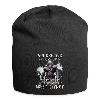 Wikinger Krieger Mythos der Nordmänner Schlachtruf - Jersey-Beanie - Schwarz - Vorne