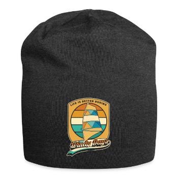 Life Is Better During Windy Days Water Sports - Jersey Beanie - charcoal grey - Front
