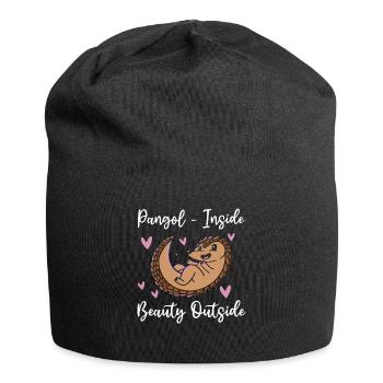 Pangol-inside Pangolins Lover Pangolin - Jersey Beanie - black - Front