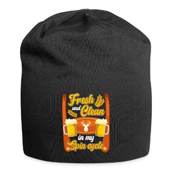 Bierfan Fresh and Clean is my Spin Cycle Bierkrug - Jersey-Beanie - Schwarz - Vorne
