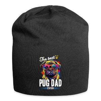 Pug Dog Breed Pet - The Best Pug Dad Ever - Jersey Beanie - black - Front