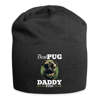 Pug Dog Breed Pet - Meilleur carlin papa de tous les temps - Bonnet en jersey - noir - Devant
