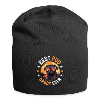 Pug Dog Breed Pet - Meilleur carlin papa de tous les temps - Bonnet en jersey - noir - Devant