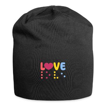 Braille Braille Blind Gift - Bonnet en jersey - noir - Devant