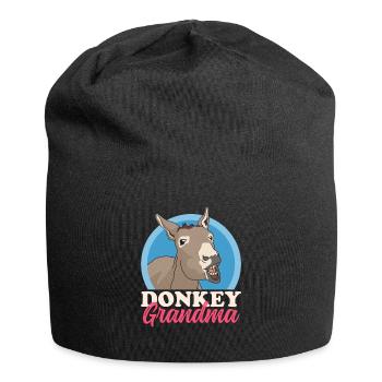 Grand-mère âne | Cadeau amoureux de l’âne propriétaire de l’âne - Bonnet en jersey - noir - Devant