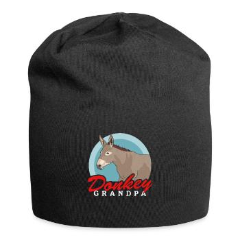 Esel Opa Eselliebhaber Eselbesitzer Geschenk - Jersey-Beanie - Schwarz - Vorne