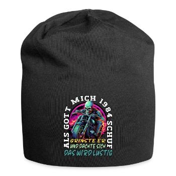 39. Geburtstag als Gott mich schuf Motorrad 1984 - Jersey-Beanie - Schwarz - Vorne