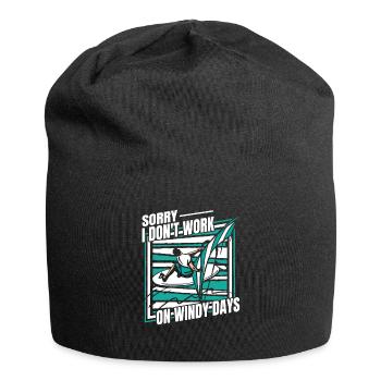 I Don't Work On Windy Days Water Sports Surfer - Jersey Beanie - black - Front