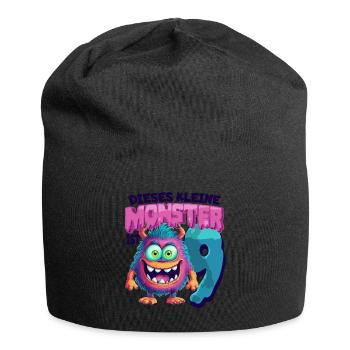 Dieses kleine Monster ist 9 - neun Jahre - 9. - Jersey-Beanie - Schwarz - Vorne