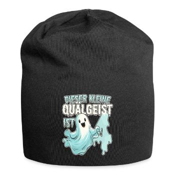 Dieser kleine Quälgeist ist 4 - vier Jahre - 4. - Jersey-Beanie - Schwarz - Vorne