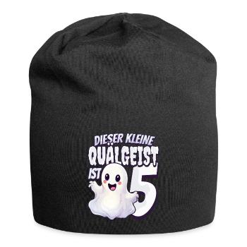 Dieser kleine Quälgeist ist 5 - fünf Jahre - 5. - Jersey-Beanie - Schwarz - Vorne