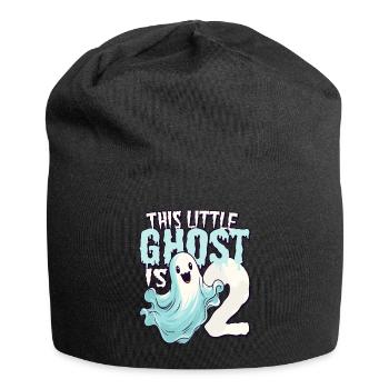 Dieser kleine Quälgeist ist 2 - zwei Jahre - 2. - Jersey-Beanie - Schwarz - Vorne