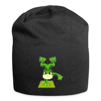 Gymnastique d’entraînement sur le poirier de grenouille - Bonnet en jersey - noir - Devant