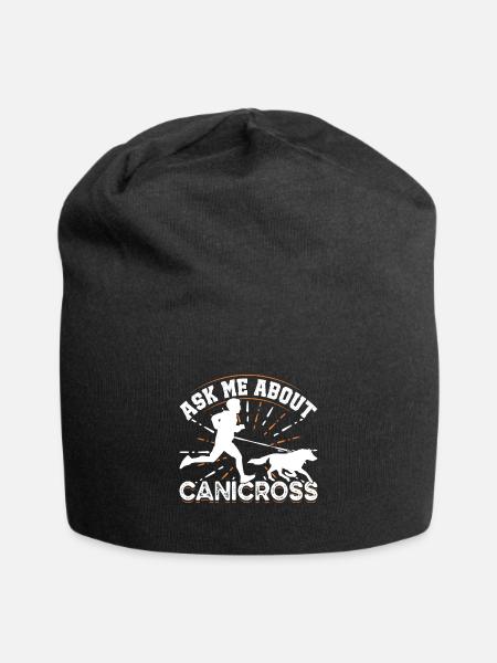 Dog running Canicross Design - Jersey-Beanie - Schwarz