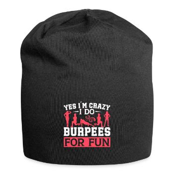 Burpees Exercices Entraînement - Bonnet en jersey - noir - Devant
