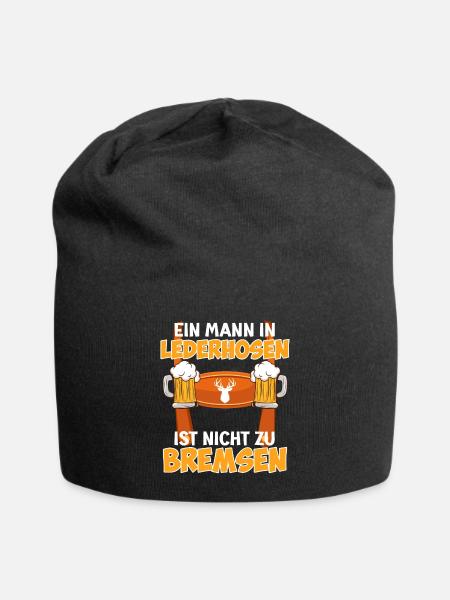 München Ein Mann in Lederhosen - Jersey-Beanie - Schwarz