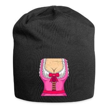 Dirndl Bayerisch Trachten Shirt - Jersey-Beanie - Schwarz - Vorne