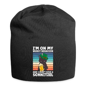Deutsche Bratwurst I'm on my Wurst Behavior - Jersey-Beanie - Schwarz - Vorne