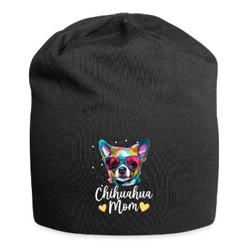Chihuahua Chiwawa Dog Breed Pet - Chihuahua mom - Jersey Beanie - black - Front