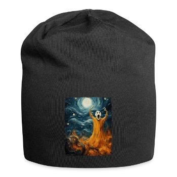 Ghost Costume Creepy Halloween Art - Jersey Beanie - black - Front