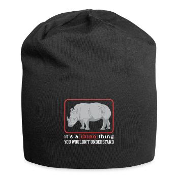 Rhinoceros Rhinoceros Rhinoceros Gift - Jersey Beanie - black - Front