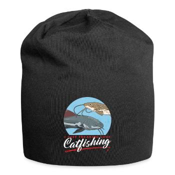 Pêcheurs à la ligne Pêche au poisson-chat Poisson Cadeau de pêche - Bonnet en jersey - noir - Devant