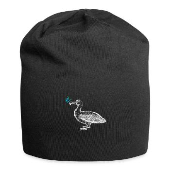 Seagull with butterfly - Jersey Beanie - black - Front