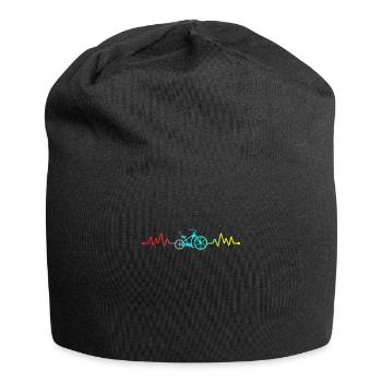 Retro bike heartbeat design for cyclists bikers - Jersey Beanie - black - Front