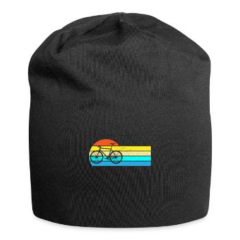Retro-Bike Abenteuer MTB Fahr mit Stil durch Berge - Jersey-Beanie - Schwarz - Vorne