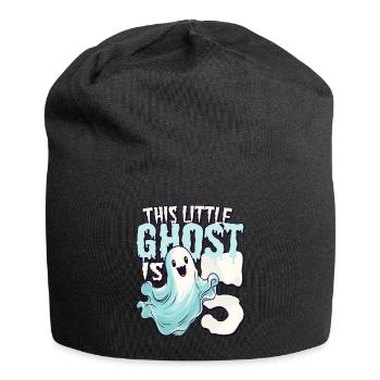 This little pest is 5 - five years - 5. - Jersey Beanie - black - Front