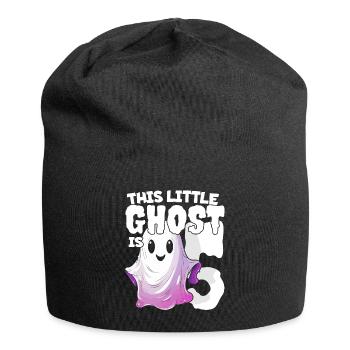 This little pest is 5 - five years - 5. - Jersey Beanie - black - Front