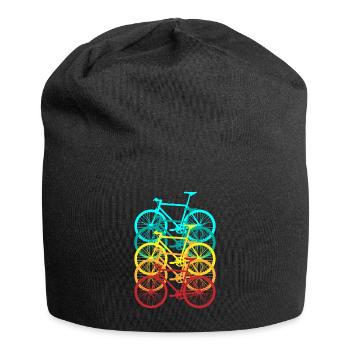Bike in retro colors, cool MTB design Radler - Jersey Beanie - black - Front